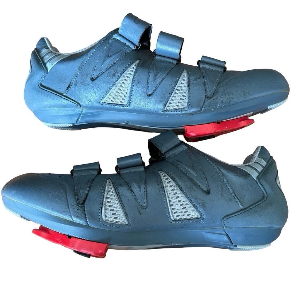 ADIDAS Cycling Shoes gray straps racing USA 10 EUR0 42 2/3 UK 8 1/2 athletic - Picture 2 of 8